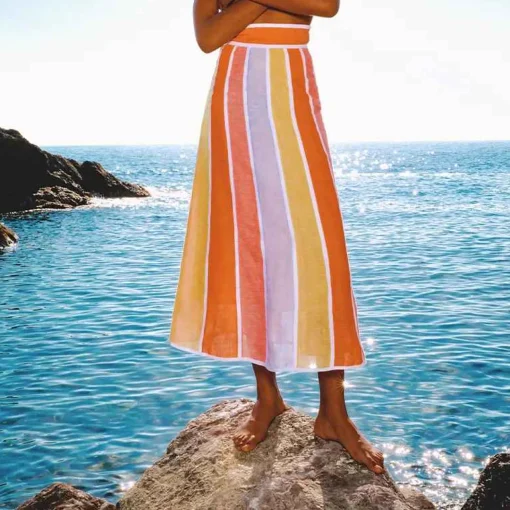 Hot Charline Rainbow Skirt Bottoms