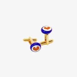 New Damani Cufflinks - Blue - Heart Red For Men