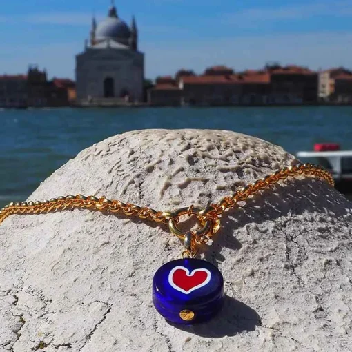 Hot Lido Necklace - Blue - Heart Red Jewelry