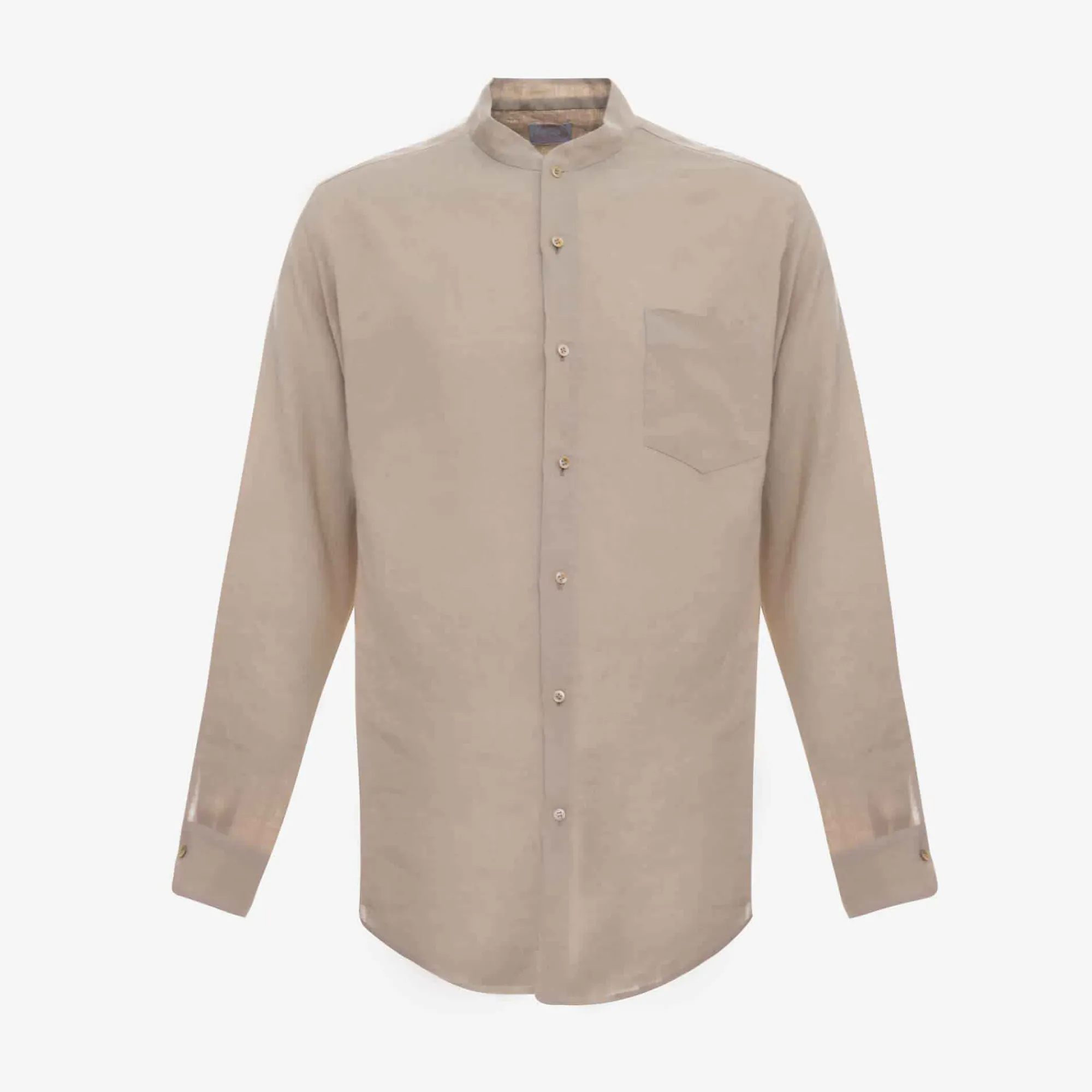 New Beige Lounge Suit Shirt - Made To Order For Men