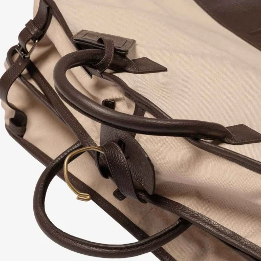 Sale Battistoni Canvas And Leather Garment Bag For Men
