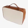 New Leather And Canvas Shirt-Case - Tan For Men