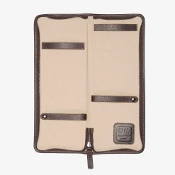 Clearance Leather Inserts Tie-Case - Brown For Men