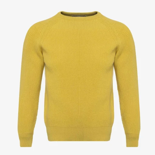 Clearance Brass Lamb'S Wool Roundneck Sweater For Men