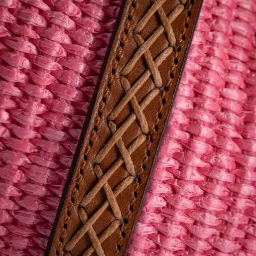 Discount Nirmala Raffia Bucket Bag Pink Bags & Accessories