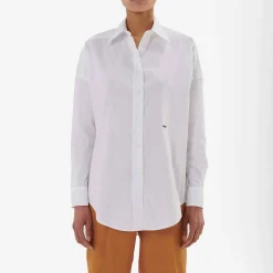 Clearance Embroidered Cotton Shirt Tops & T-Shirts
