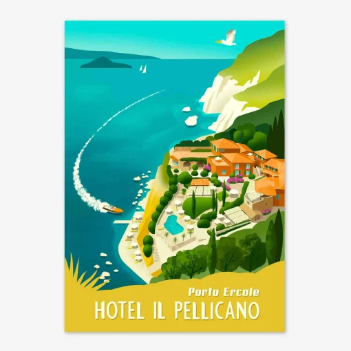 New Pellicano Hotels Posters Set Of 3 La Posta Vecchia