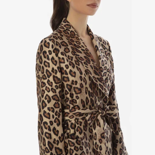 Online X Alberto Biani Leopard Dressing Gown Lingerie & Nightwear
