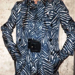 Best X Alberto Biani Zebra Double-Breasted Blazer Outerwear