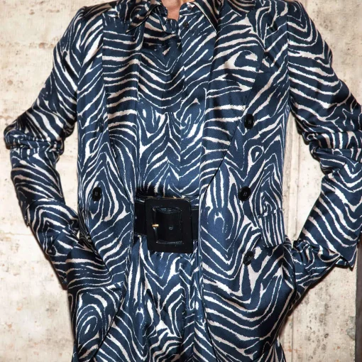 Best X Alberto Biani Zebra Double-Breasted Blazer Outerwear