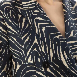 Best X Alberto Biani Zebra Double-Breasted Blazer Outerwear
