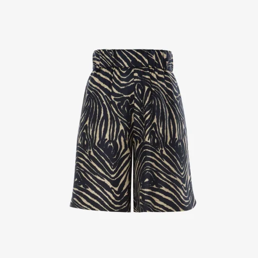 Best X Alberto Biani Zebra Bermuda Shorts Bottoms