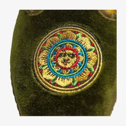 Clearance X Allagiulia Green Velvet Loafers With Embroidery For Men