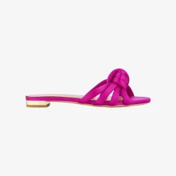 New X Aquazzura Flat Satin - Bouganvillea Shoes