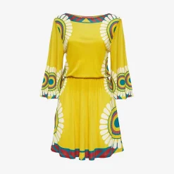Hot X La Doublej Sorellina Dress - Yellow Solar Placee Dresses