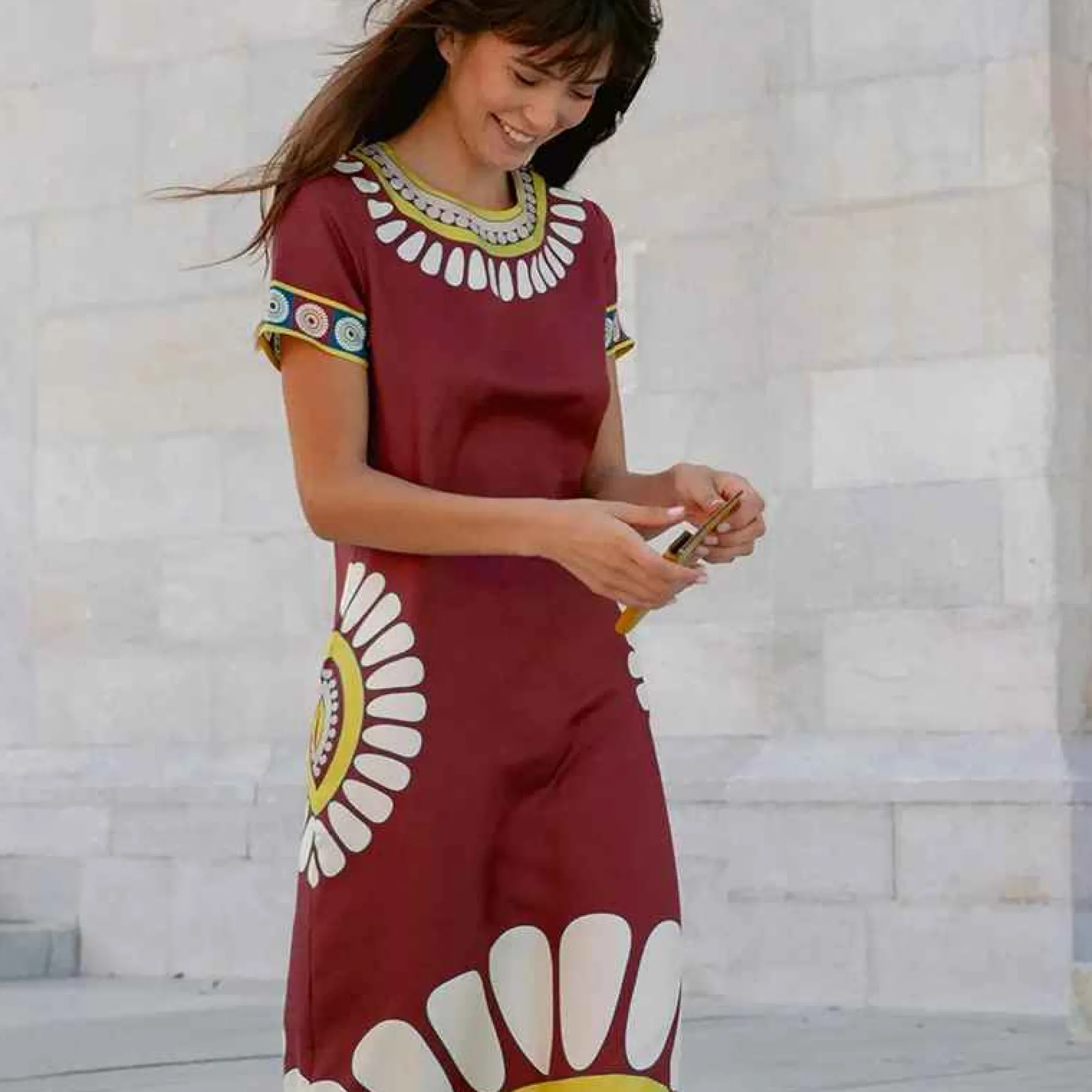 Clearance X La Doublej Swing Dress - Bordeaux Solar Placee Dresses