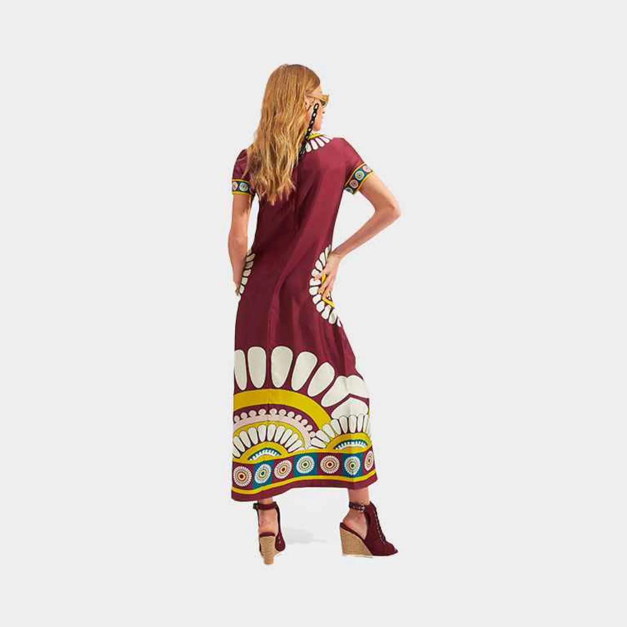 Clearance X La Doublej Swing Dress - Bordeaux Solar Placee Dresses