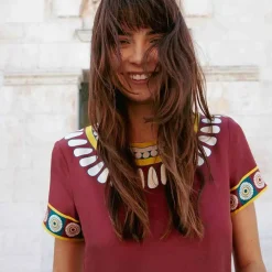 Clearance X La Doublej Swing Dress - Bordeaux Solar Placee Dresses