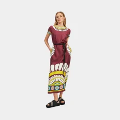Clearance X La Doublej Swing Dress - Bordeaux Solar Placee Dresses