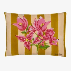 Sale X Lisa Corti Bougainvillea Mustard Stripes Baby Pillow Living Room
