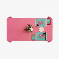 Hot X Lisa Corti Bougainvillea White Veronese Stripes Placemat Tableware