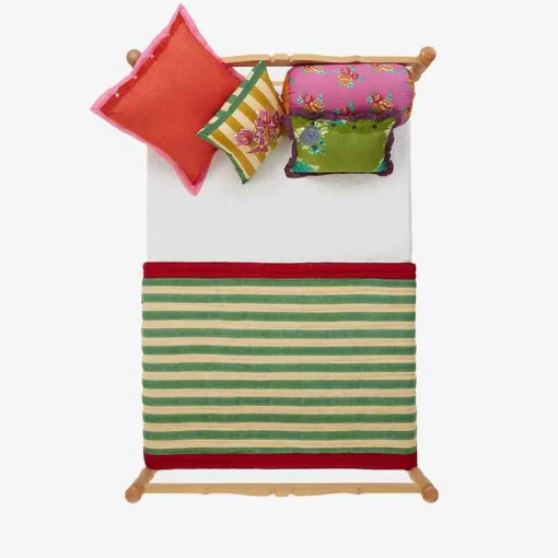 Discount X Lisa Corti Bougainvillea Mustard Stripes Junior Quilt Bedroom