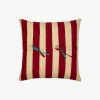 Online X Lisa Corti Bougainvillea White Veronese Stripes Pillow Living Room