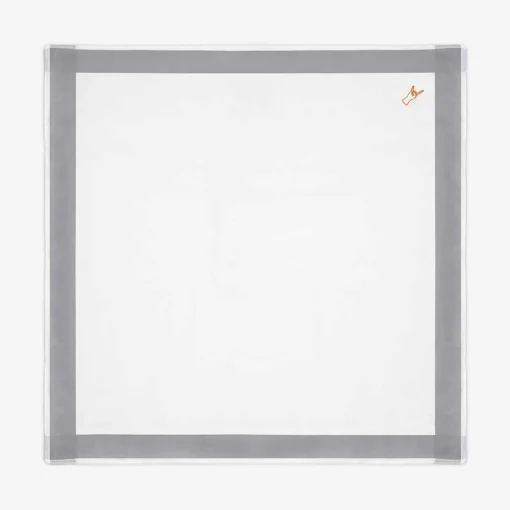 X Schostal Handkerchief With Corna Embroidery - Grey For Men
