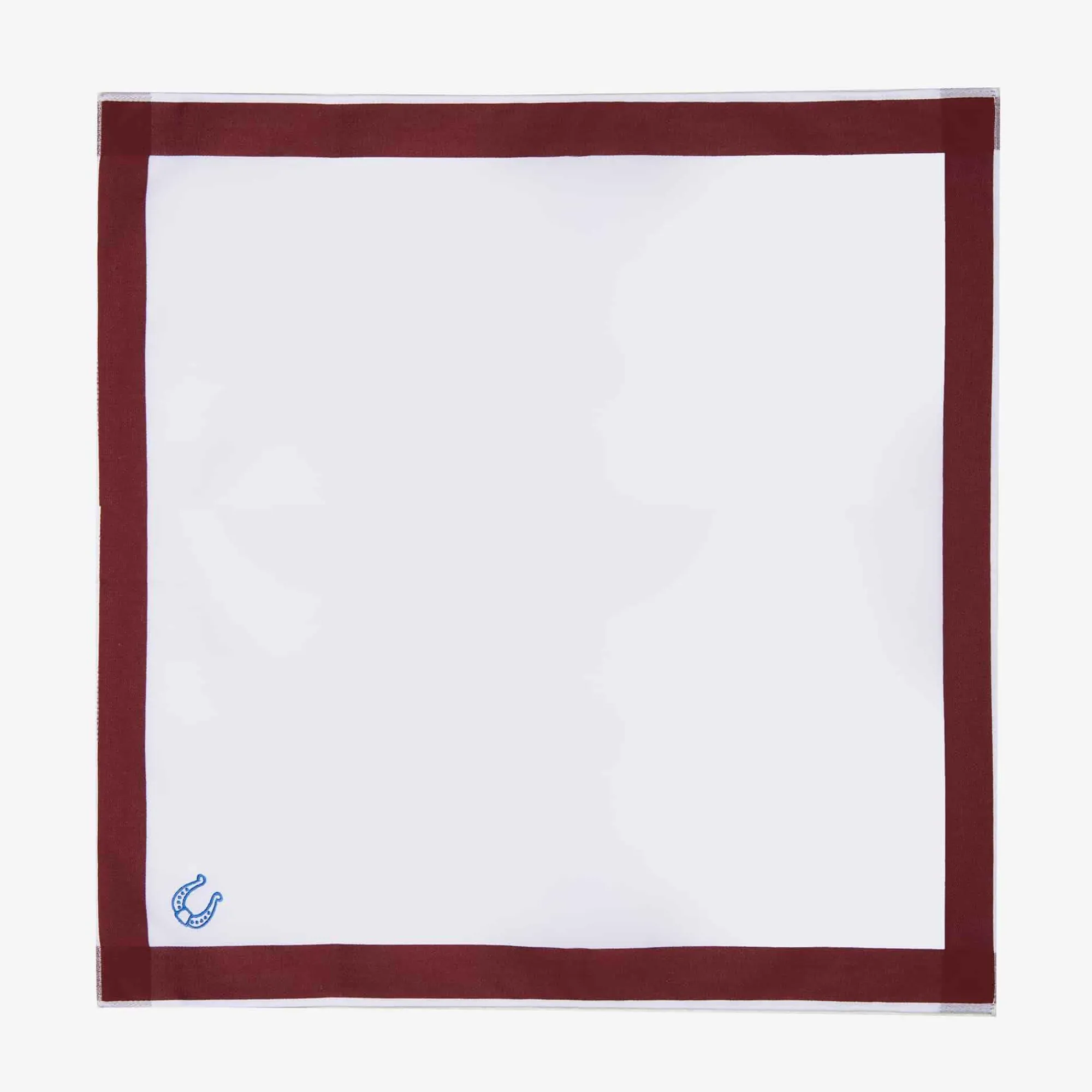 Hot X Schostal Handkerchief With Ferro Di Cavallo Embroidery For Men