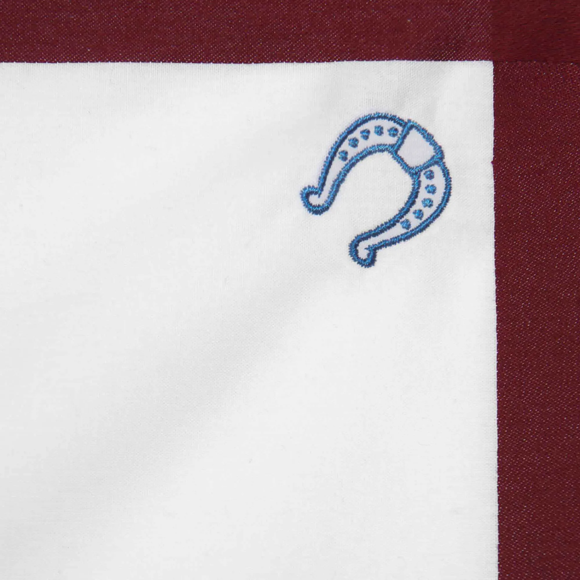 Hot X Schostal Handkerchief With Ferro Di Cavallo Embroidery For Men