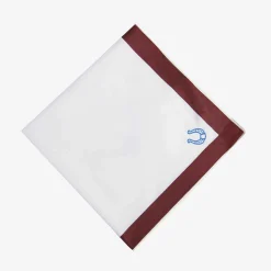Hot X Schostal Handkerchief With Ferro Di Cavallo Embroidery For Men
