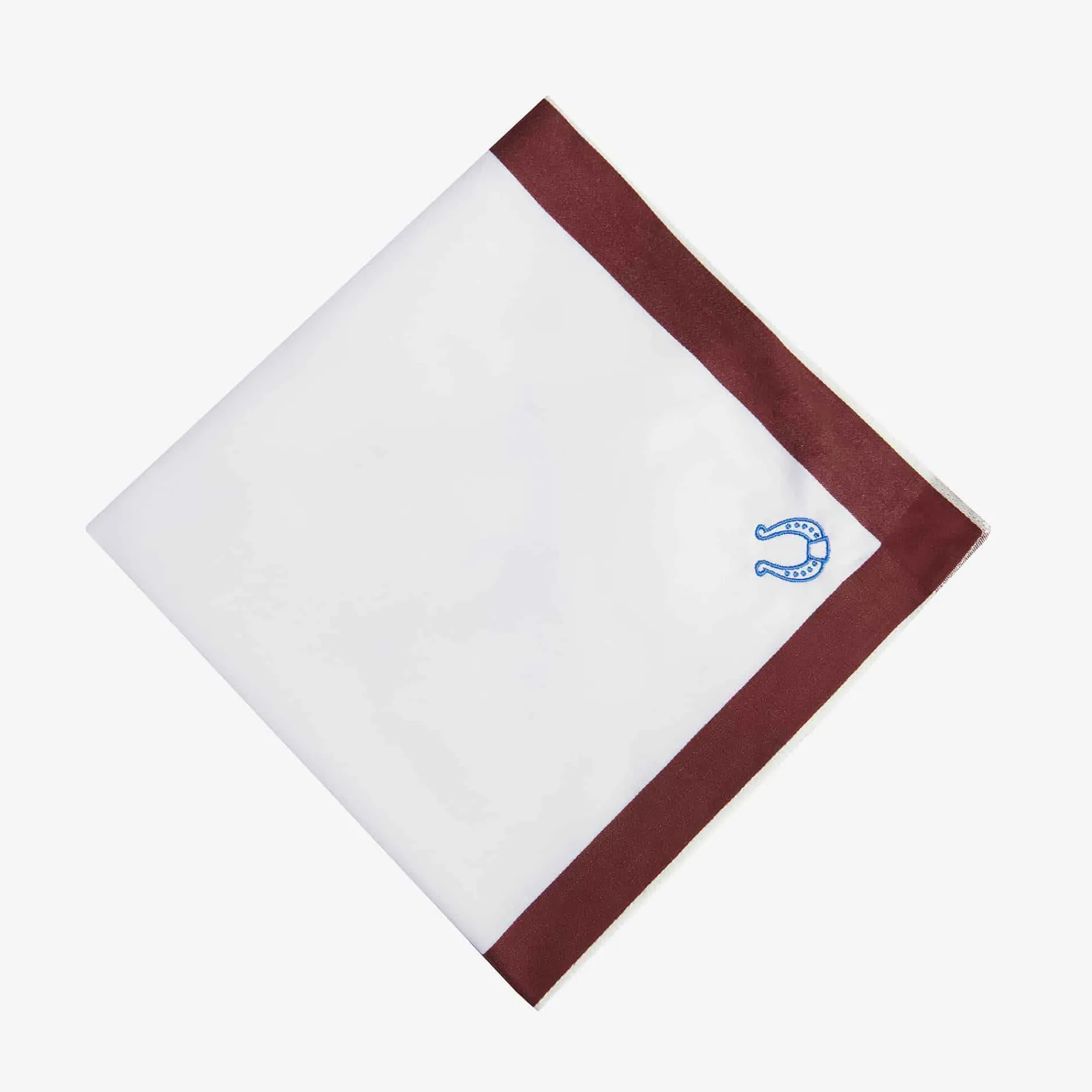 Hot X Schostal Handkerchief With Ferro Di Cavallo Embroidery For Men