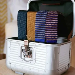 Outlet X Schostal Polka Dot Knitted Silk Tie - Dark Green For Men