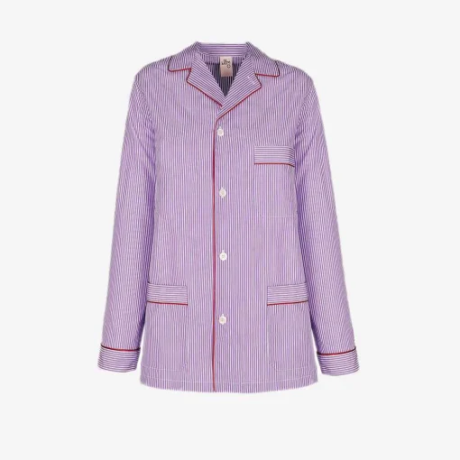 Discount X Schostal Unisex Striped Pyjama-Purple&White For Men