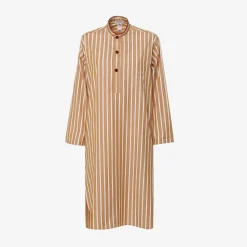 New X Schostal Unisex Stripes Nightshirt - Tabac For Men