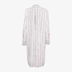 Discount X Schostal Unisex Nightshirt - White & Multicoloured Stripes For Men