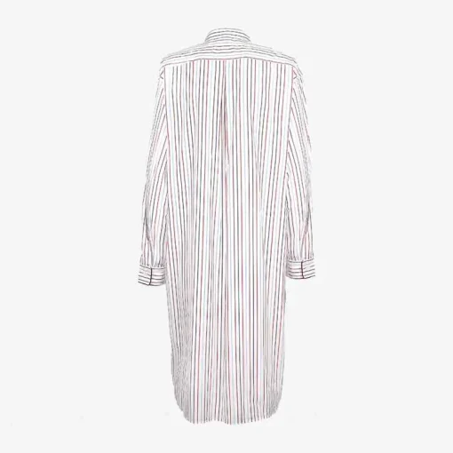 Discount X Schostal Unisex Nightshirt - White & Multicoloured Stripes For Men