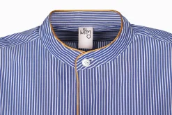 Hot X Schostal Unisex Nightshirt - Ocre & Sky Blue For Men