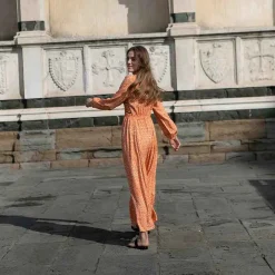 New Lea Orange Daisies Dress Dresses