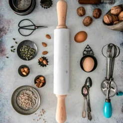 Clearance All Night Long Carrara Marble Rolling Pin Kitchen