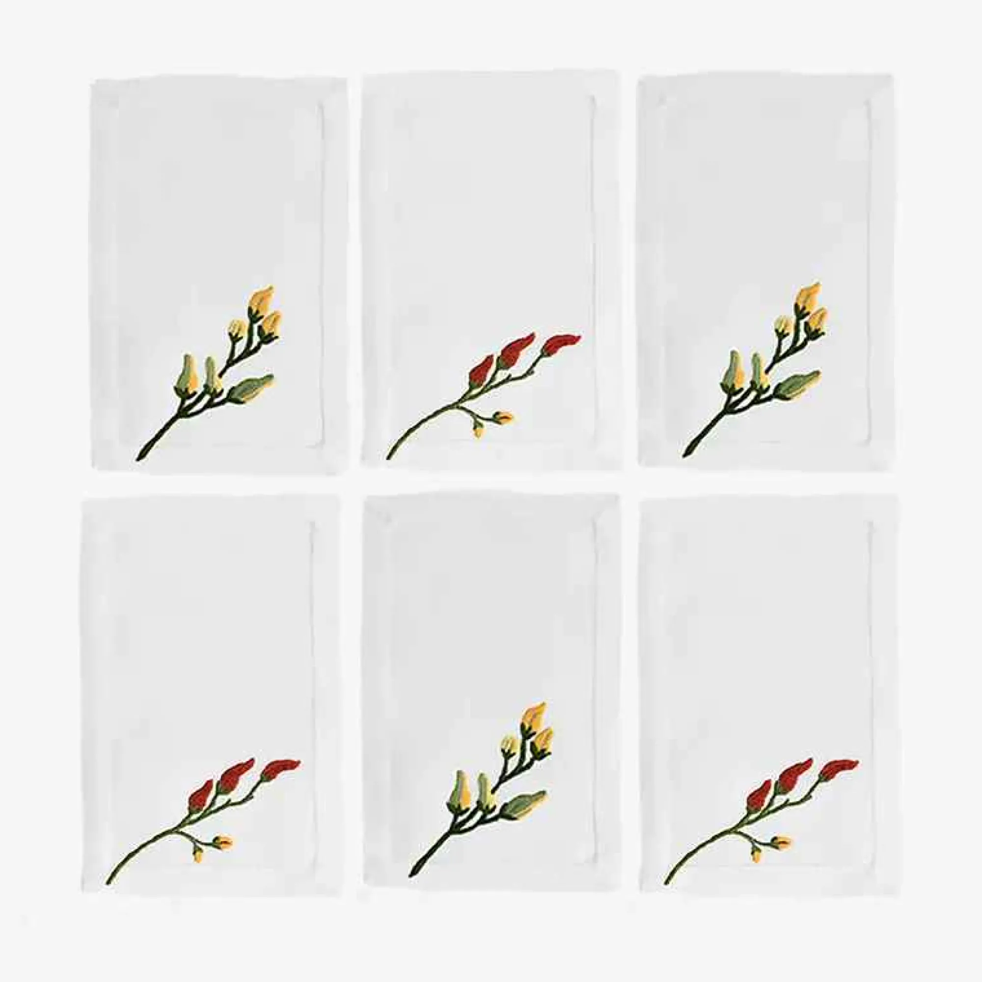 Best Embroidered Cocktail Napkins - Set Of 6 Tableware