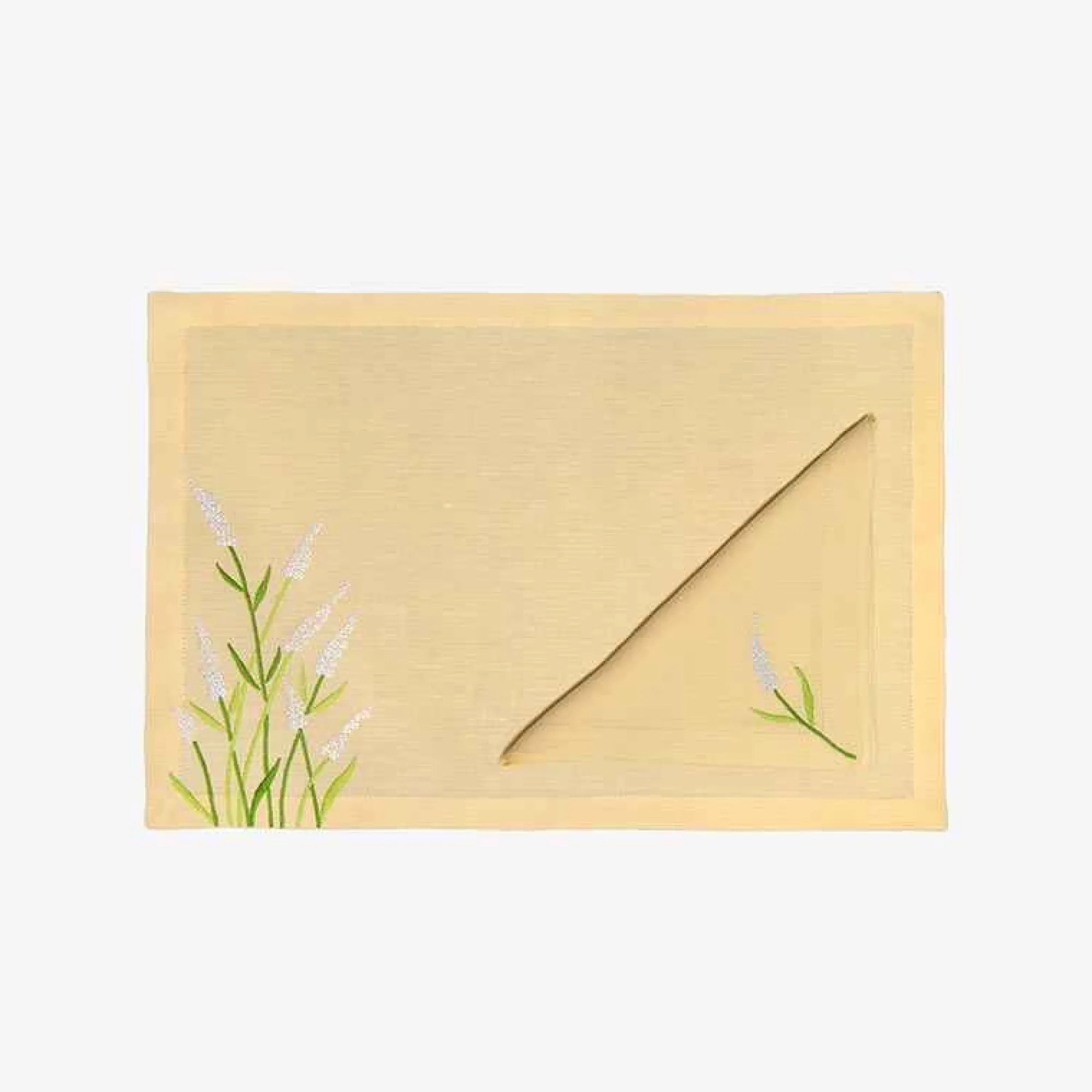 Outlet Lavender Embroidered Placemats And Napkins - Set Of 6 Tableware